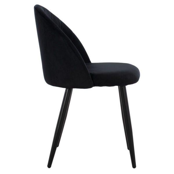 ΚΑΡΕΚΛΑ ODED ΜΕ ΜΕΤΑΛΛΙΚΑ ΜΑΥΡΑ ΠΟΔΙΑ & ΒΕΛΟΥΔΟ ΜΑΥΡΟ HM8731.14 45x52x77 εκ. - Image 4