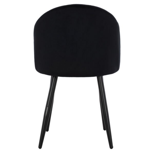 ΚΑΡΕΚΛΑ ODED ΜΕ ΜΕΤΑΛΛΙΚΑ ΜΑΥΡΑ ΠΟΔΙΑ & ΒΕΛΟΥΔΟ ΜΑΥΡΟ HM8731.14 45x52x77 εκ. - Image 6