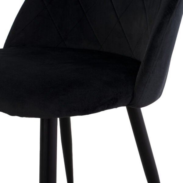 ΚΑΡΕΚΛΑ ODED ΜΕ ΜΕΤΑΛΛΙΚΑ ΜΑΥΡΑ ΠΟΔΙΑ & ΒΕΛΟΥΔΟ ΜΑΥΡΟ HM8731.14 45x52x77 εκ. - Image 9