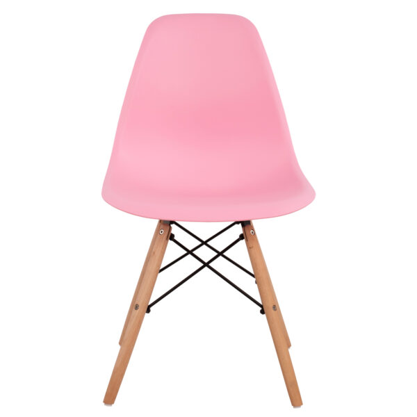 ΚΑΡΕΚΛΑ ΜΕ ΞΥΛΙΝΑ ΠΟΔΙΑ ΚΑΙ ΚΑΘΙΣΜΑ TWIST PP ΡΟΖ HM8460.05 46x50x82 εκ. - Image 3