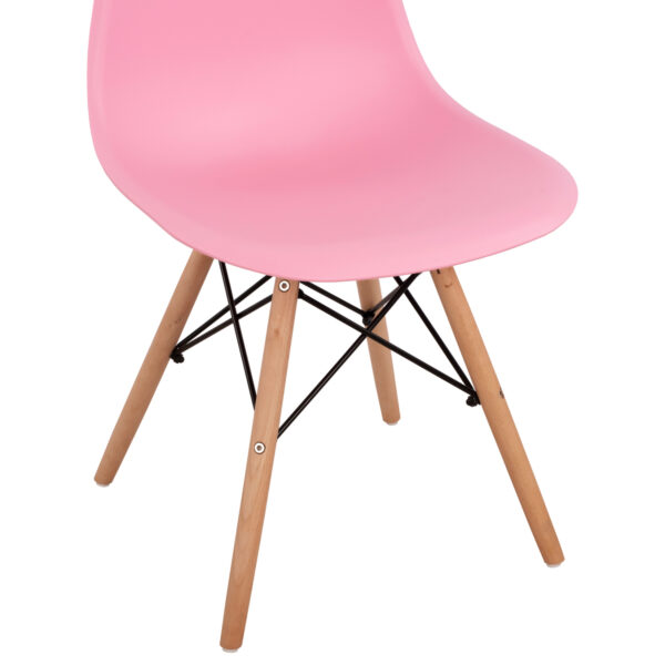 ΚΑΡΕΚΛΑ ΜΕ ΞΥΛΙΝΑ ΠΟΔΙΑ ΚΑΙ ΚΑΘΙΣΜΑ TWIST PP ΡΟΖ HM8460.05 46x50x82 εκ. - Image 9