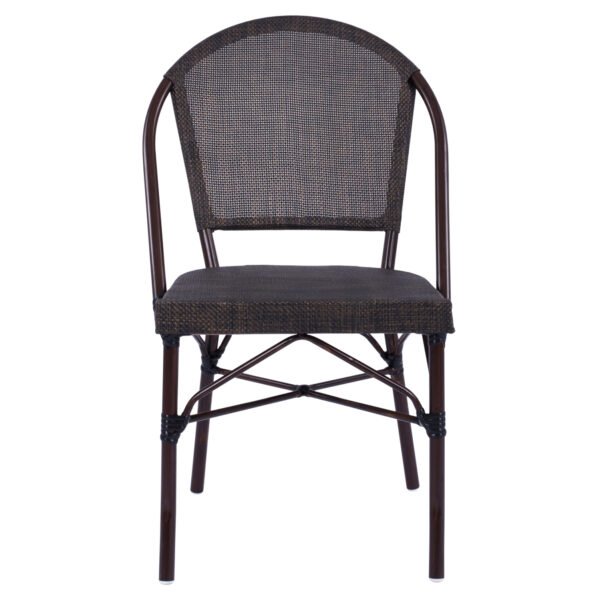 ΚΑΡΕΚΛΑ PRETORIA ΜΕΤΑΛΛΙΚΗ BAMBOO LOOK ΚΑΦΕ HM5718 54x62x89 εκ. - Image 3