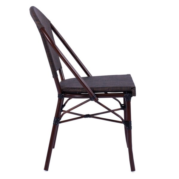 ΚΑΡΕΚΛΑ PRETORIA ΜΕΤΑΛΛΙΚΗ BAMBOO LOOK ΚΑΦΕ HM5718 54x62x89 εκ. - Image 4