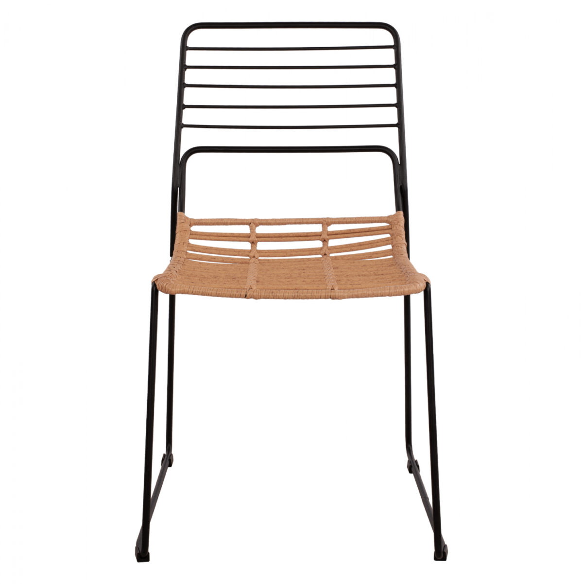 ΚΑΡΕΚΛΑ ΜΕΤΑΛΛΙΚΗ ALLEGRA HM5694 ΜΕ WICKER ΜΠΕΖ 51x54x83Υ εκ. - Image 3