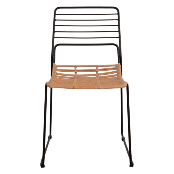 ΚΑΡΕΚΛΑ ΜΕΤΑΛΛΙΚΗ ALLEGRA HM5694 ΜΕ WICKER ΜΠΕΖ 51x54x83Υ εκ. - Image 3