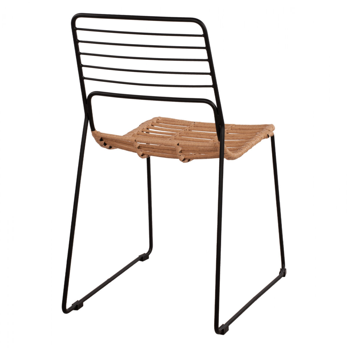 ΚΑΡΕΚΛΑ ΜΕΤΑΛΛΙΚΗ ALLEGRA HM5694 ΜΕ WICKER ΜΠΕΖ 51x54x83Υ εκ. - Image 5