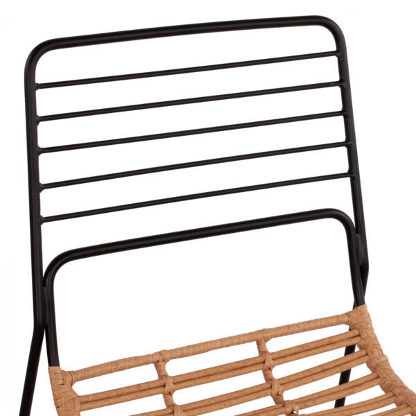 ΚΑΡΕΚΛΑ ΜΕΤΑΛΛΙΚΗ ALLEGRA HM5694 ΜΕ WICKER ΜΠΕΖ 51x54x83Υ εκ. - Image 7