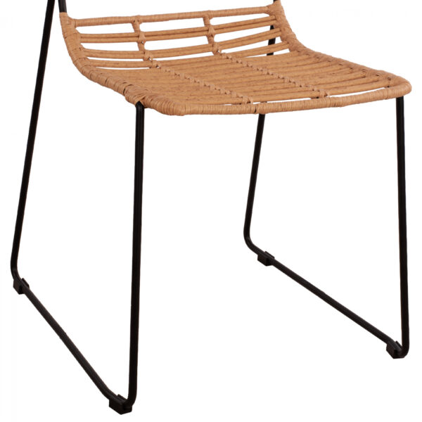 ΚΑΡΕΚΛΑ ΜΕΤΑΛΛΙΚΗ ALLEGRA HM5694 ΜΕ WICKER ΜΠΕΖ 51x54x83Υ εκ. - Image 9