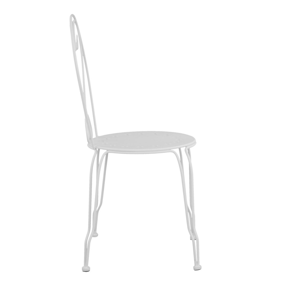 ΚΑΡΕΚΛΑ ΜΕΤΑΛΛΙΚΗ AMORE ΛΕΥΚΗ 42x48x90 εκ. HM5007.12 - Image 4