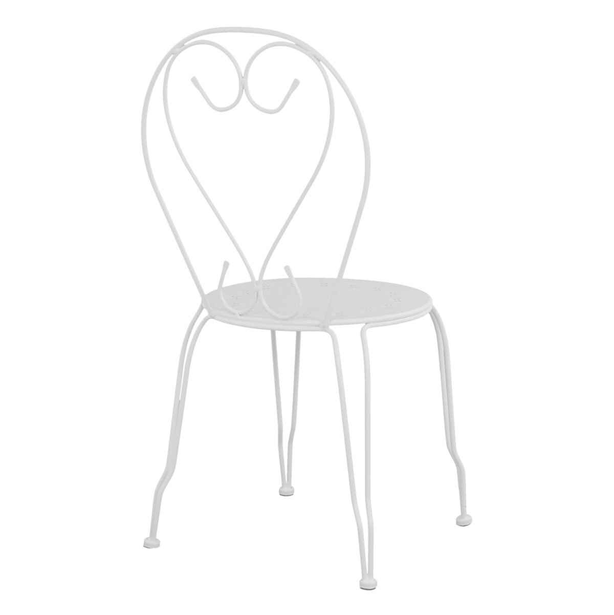 ΚΑΡΕΚΛΑ ΜΕΤΑΛΛΙΚΗ AMORE ΛΕΥΚΗ 42x48x90 εκ. HM5007.12 - Image 5