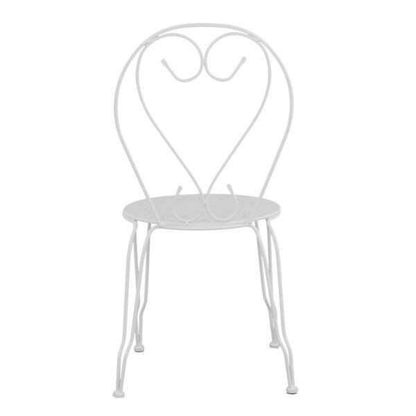 ΚΑΡΕΚΛΑ ΜΕΤΑΛΛΙΚΗ AMORE ΛΕΥΚΗ 42x48x90 εκ. HM5007.12 - Image 6