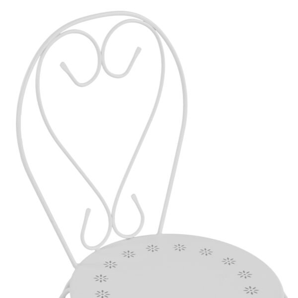 ΚΑΡΕΚΛΑ ΜΕΤΑΛΛΙΚΗ AMORE ΛΕΥΚΗ 42x48x90 εκ. HM5007.12 - Image 7