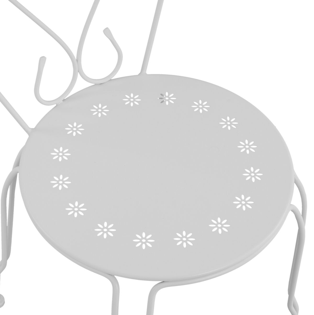 ΚΑΡΕΚΛΑ ΜΕΤΑΛΛΙΚΗ AMORE ΛΕΥΚΗ 42x48x90 εκ. HM5007.12 - Image 8