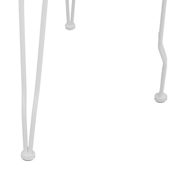 ΚΑΡΕΚΛΑ ΜΕΤΑΛΛΙΚΗ AMORE ΛΕΥΚΗ 42x48x90 εκ. HM5007.12 - Image 9