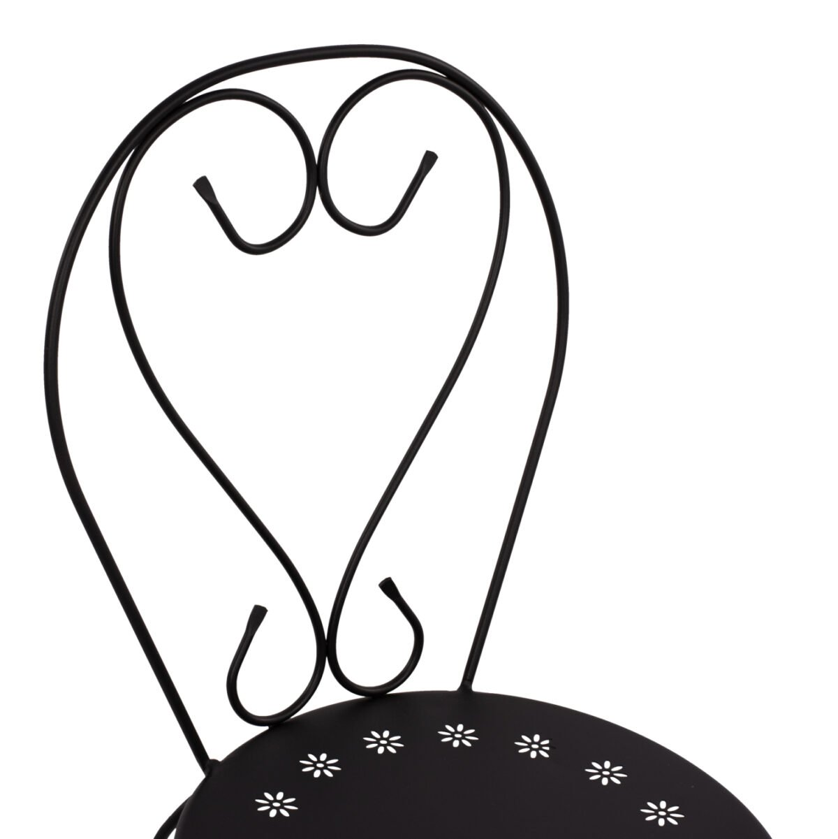 ΚΑΡΕΚΛΑ ΜΕΤΑΛΛΙΚΗ AMORE ΜΑΥΡΗ 42x48x90 εκ. HM5007.11 - Image 7