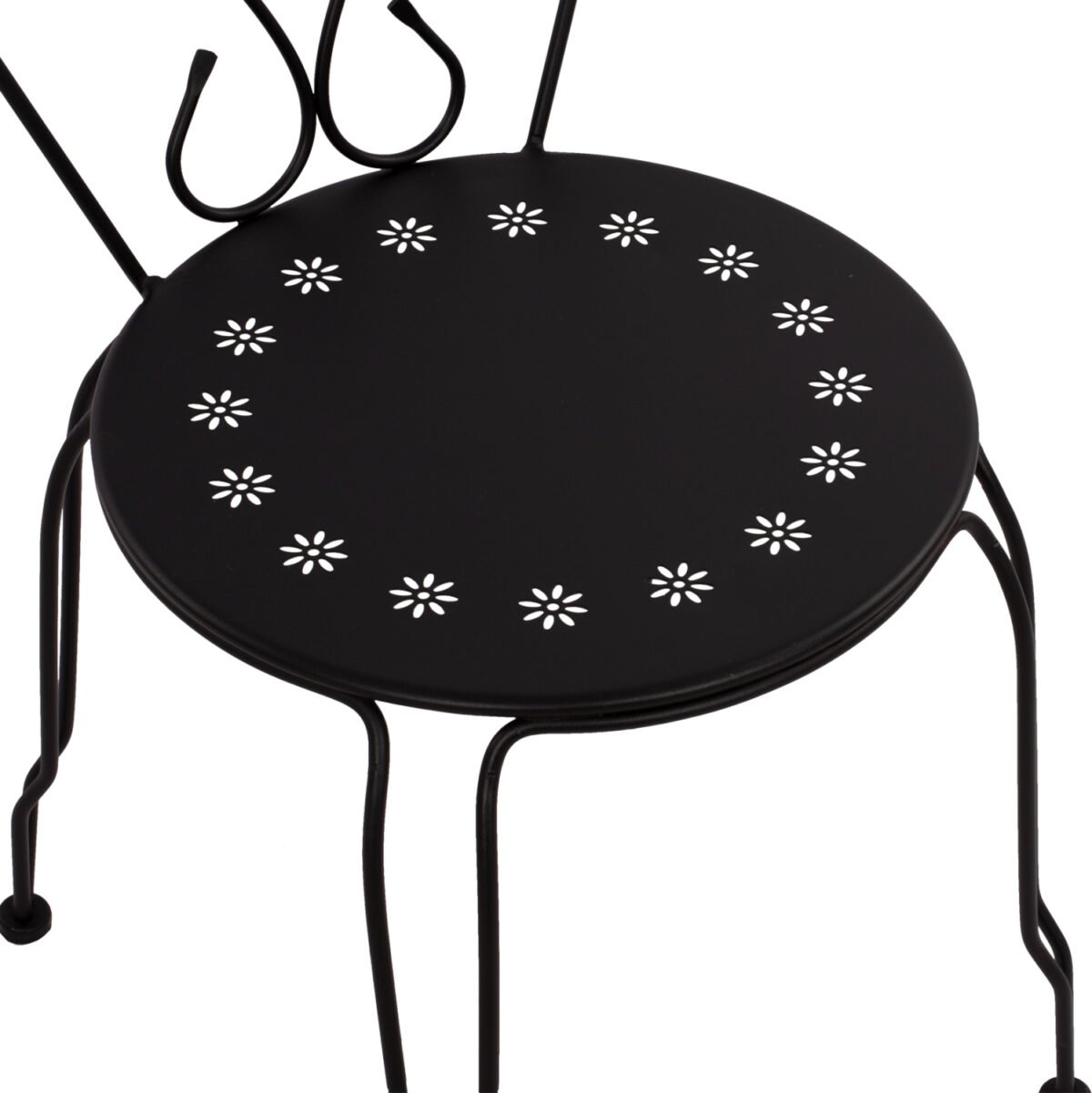 ΚΑΡΕΚΛΑ ΜΕΤΑΛΛΙΚΗ AMORE ΜΑΥΡΗ 42x48x90 εκ. HM5007.11 - Image 8