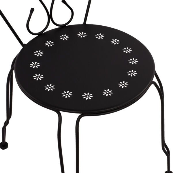 ΚΑΡΕΚΛΑ ΜΕΤΑΛΛΙΚΗ AMORE ΜΑΥΡΗ 42x48x90 εκ. HM5007.11 - Image 8