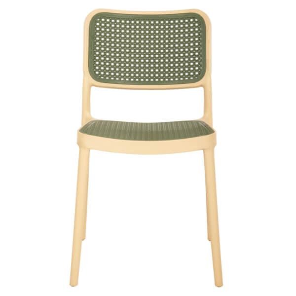 ΚΑΡΕΚΛΑ ΠΟΛΥΠΡΟΠΥΛΕΝΙΟΥ MEKO HM5934.04 ΜΠΕΖ ΜΕ OLIVE GREEN ΨΑΘΑ 41x49x102Υ εκ. - Image 3