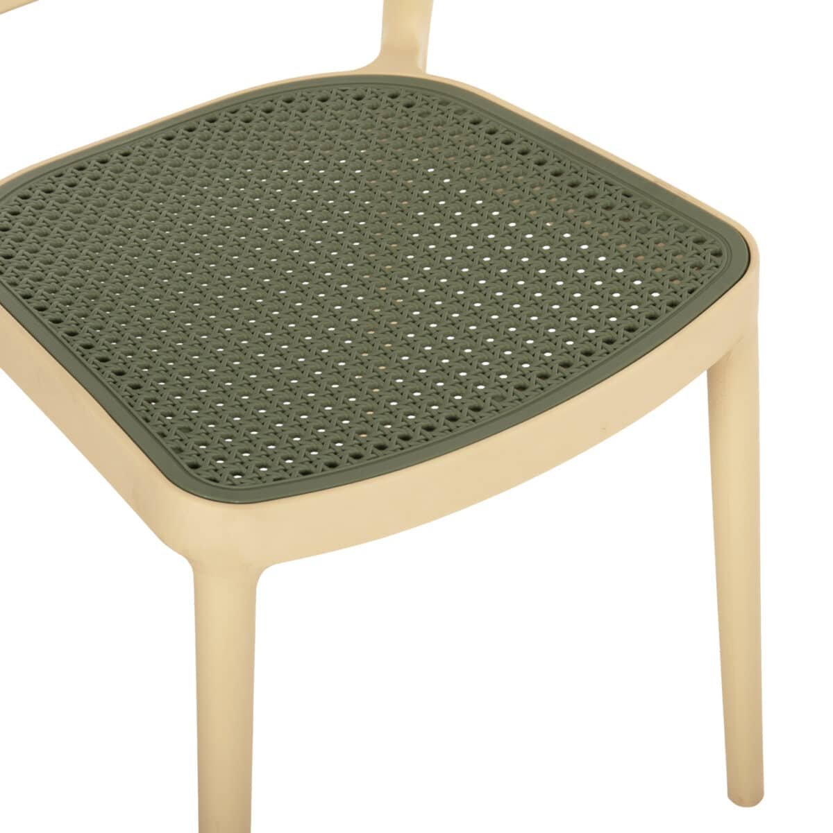 ΚΑΡΕΚΛΑ ΠΟΛΥΠΡΟΠΥΛΕΝΙΟΥ MEKO HM5934.04 ΜΠΕΖ ΜΕ OLIVE GREEN ΨΑΘΑ 41x49x102Υ εκ. - Image 8