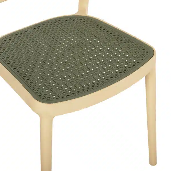 ΚΑΡΕΚΛΑ ΠΟΛΥΠΡΟΠΥΛΕΝΙΟΥ MEKO HM5934.04 ΜΠΕΖ ΜΕ OLIVE GREEN ΨΑΘΑ 41x49x102Υ εκ. - Image 8