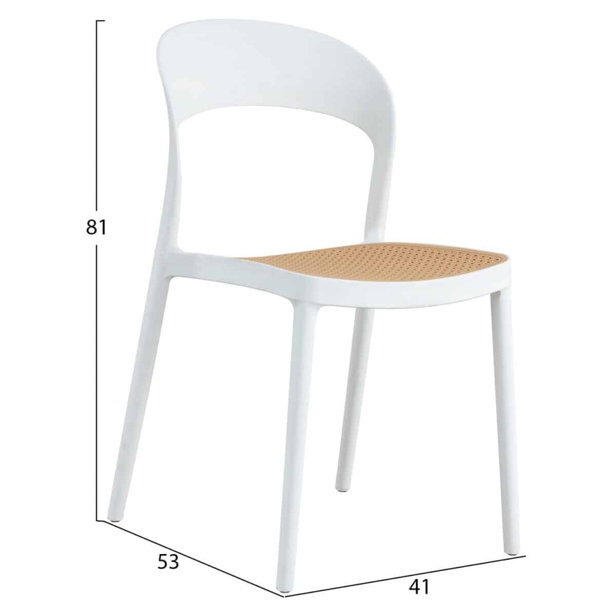 ΚΑΡΕΚΛΑ ΠΟΛΥΠΡΟΠΥΛΕΝΙΟΥ ΛΕΥΚΗ-ΜΠΕΖ CLEO HM5936.01 41x53x81Υ εκ. - Image 2