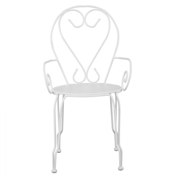 ΚΑΡΕΚΛΑ ΠΟΛΥΘΡΟΝΑ ΜΕΤΑΛΛΙΚΗ AMORE ΛΕΥΚΗ HM5008.12 49x48x90 εκ. - Image 3