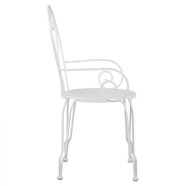 ΚΑΡΕΚΛΑ ΠΟΛΥΘΡΟΝΑ ΜΕΤΑΛΛΙΚΗ AMORE ΛΕΥΚΗ HM5008.12 49x48x90 εκ. - Image 4