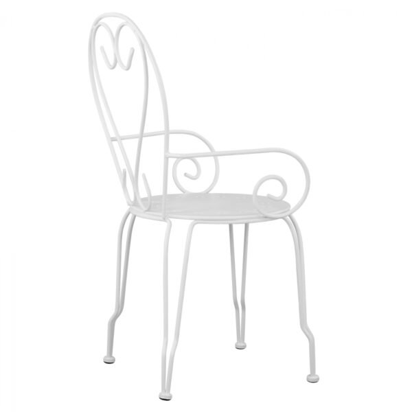 ΚΑΡΕΚΛΑ ΠΟΛΥΘΡΟΝΑ ΜΕΤΑΛΛΙΚΗ AMORE ΛΕΥΚΗ HM5008.12 49x48x90 εκ. - Image 5