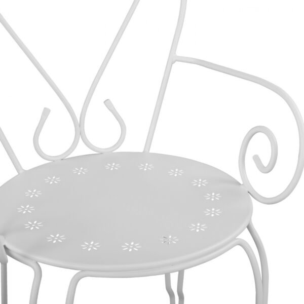 ΚΑΡΕΚΛΑ ΠΟΛΥΘΡΟΝΑ ΜΕΤΑΛΛΙΚΗ AMORE ΛΕΥΚΗ HM5008.12 49x48x90 εκ. - Image 8