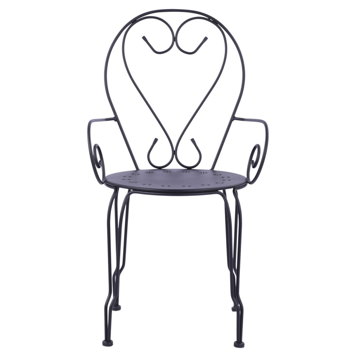 ΚΑΡΕΚΛΑ ΠΟΛΥΘΡΟΝΑ ΜΕΤΑΛΛΙΚΗ AMORE ΜΑΥΡΗ HM5008.11 49x48x90 εκ. - Image 3