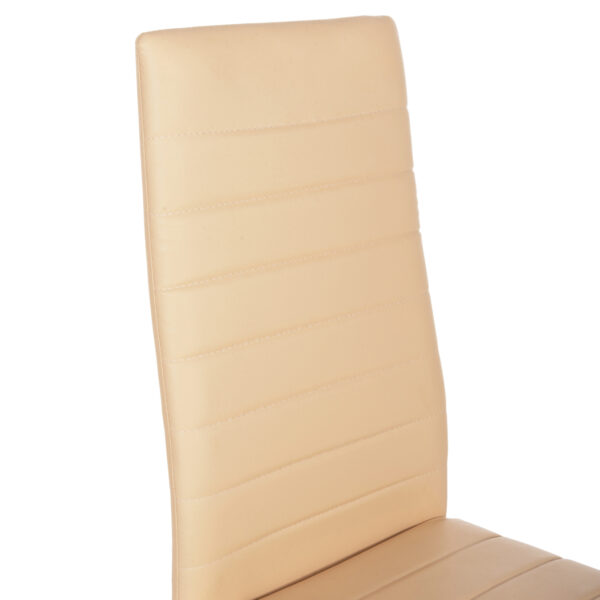 ΚΑΡΕΚΛΑ ΤΡΑΠΕΖΑΡΙΑΣ LADY HM0037.25 ΑΝΟΙΧΤΟ ΚΡΕΜ PU ΣΚΕΛΕΤΟΣ ΜΑΥΡΟΣ ΜΕΤΑΛ. (K/D) 42x44x95Υεκ - Image 7