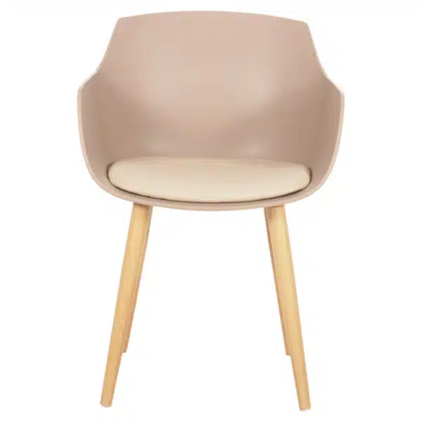 ΚΑΡΕΚΛΑ ΤΡΑΠΕΖΑΡΙΑΣ LUCIE HM8242.11 CAPUCCINO PP-ΜΕΤΑΛ. ΠΟΔΙΑ ΟΨΗ ΞΥΛΟΥ 56x55,5x80Υεκ - Image 3