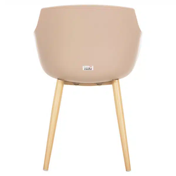 ΚΑΡΕΚΛΑ ΤΡΑΠΕΖΑΡΙΑΣ LUCIE HM8242.11 CAPUCCINO PP-ΜΕΤΑΛ. ΠΟΔΙΑ ΟΨΗ ΞΥΛΟΥ 56x55,5x80Υεκ - Image 6