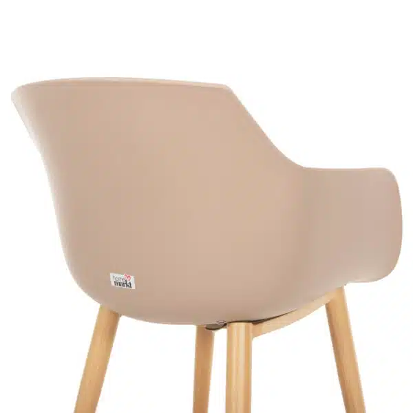 ΚΑΡΕΚΛΑ ΤΡΑΠΕΖΑΡΙΑΣ LUCIE HM8242.11 CAPUCCINO PP-ΜΕΤΑΛ. ΠΟΔΙΑ ΟΨΗ ΞΥΛΟΥ 56x55,5x80Υεκ - Image 8