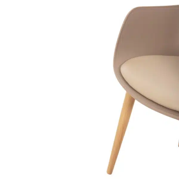 ΚΑΡΕΚΛΑ ΤΡΑΠΕΖΑΡΙΑΣ LUCIE HM8242.11 CAPUCCINO PP-ΜΕΤΑΛ. ΠΟΔΙΑ ΟΨΗ ΞΥΛΟΥ 56x55,5x80Υεκ - Image 9