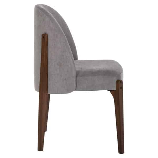 ΚΑΡΕΚΛΑ ΤΡΑΠΕΖΑΡΙΑΣ RAMMER HM9744.01 RUBBERWOOD ΣΕ ΚΑΡΥΔΙ-ΓΚΡΙ ΥΦΑΣΜΑ 57x55x86Υεκ. - Image 4