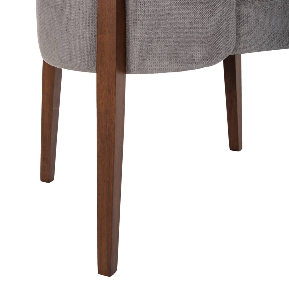 ΚΑΡΕΚΛΑ ΤΡΑΠΕΖΑΡΙΑΣ RAMMER HM9744.01 RUBBERWOOD ΣΕ ΚΑΡΥΔΙ-ΓΚΡΙ ΥΦΑΣΜΑ 57x55x86Υεκ. - Image 8