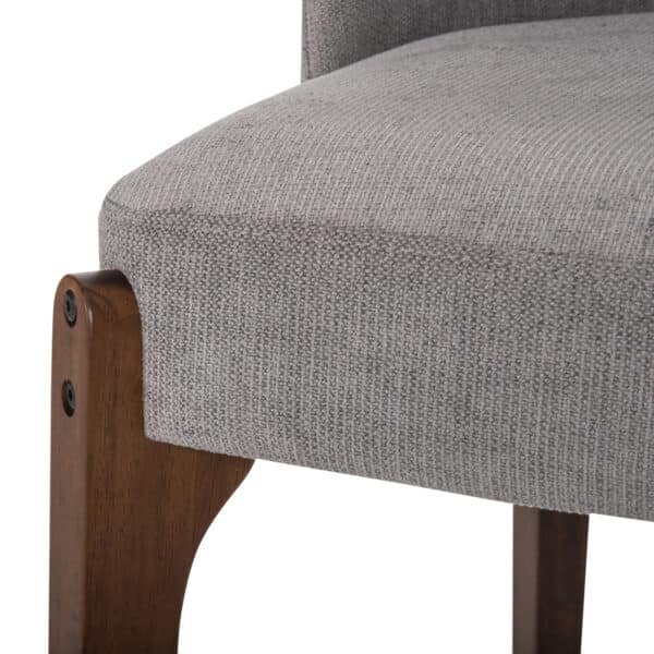 ΚΑΡΕΚΛΑ ΤΡΑΠΕΖΑΡΙΑΣ RAMMER HM9744.01 RUBBERWOOD ΣΕ ΚΑΡΥΔΙ-ΓΚΡΙ ΥΦΑΣΜΑ 57x55x86Υεκ. - Image 9