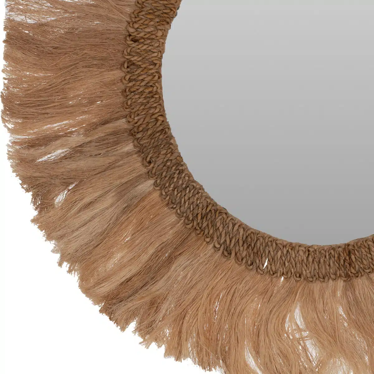 ΚΑΘΡΕΠΤΗΣ ΣΤΡΟΓΓΥΛΟΣ ΜΕ ΠΛΑΙΣΙΟ ΑΠΟ ΑΜΠΑΚΑ ΣΕ ΧΡΩΜΑ ΦΥΣΙΚΟ Φ90x4,5x90Yεκ. HM7730 - Image 3