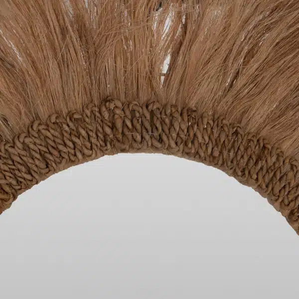 ΚΑΘΡΕΠΤΗΣ ΣΤΡΟΓΓΥΛΟΣ ΜΕ ΠΛΑΙΣΙΟ ΑΠΟ ΑΜΠΑΚΑ ΣΕ ΧΡΩΜΑ ΦΥΣΙΚΟ Φ90x4,5x90Yεκ. HM7730 - Image 4