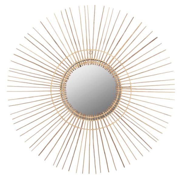 ΚΑΘΡΕΠΤΗΣ ΣΤΡΟΓΓΥΛΟΣ ΜΕ ΠΛΑΙΣΙΟ ΑΠΟ STICKS ΚΟΚΟΦΟΙΝΙΚΑ ΣΕ ΧΡΩΜΑ ΦΥΣΙΚΟ Φ85 εκ.HM7733 - Image 3