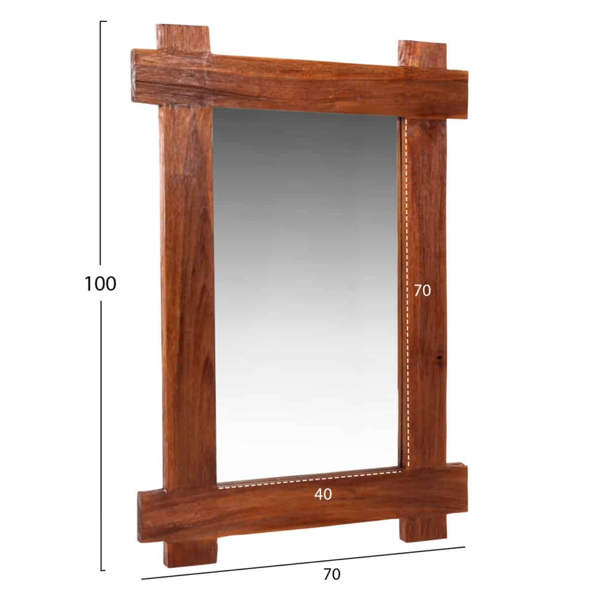 ΚΑΘΡΕΠΤΗΣ ΤΟΙΧΟΥ HM4303 ΑΝΑΚΥΚΛΩΜΕΝΟ TEAK ΣΕ ΦΥΣΙΚΟ 70x100Υεκ. - Image 2