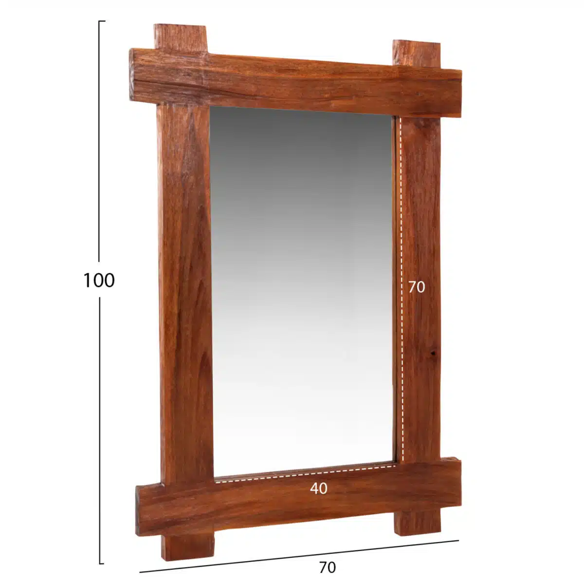 ΚΑΘΡΕΠΤΗΣ ΤΟΙΧΟΥ HM4303 ΑΝΑΚΥΚΛΩΜΕΝΟ TEAK ΣΕ ΦΥΣΙΚΟ 70x100Υεκ. - Image 2