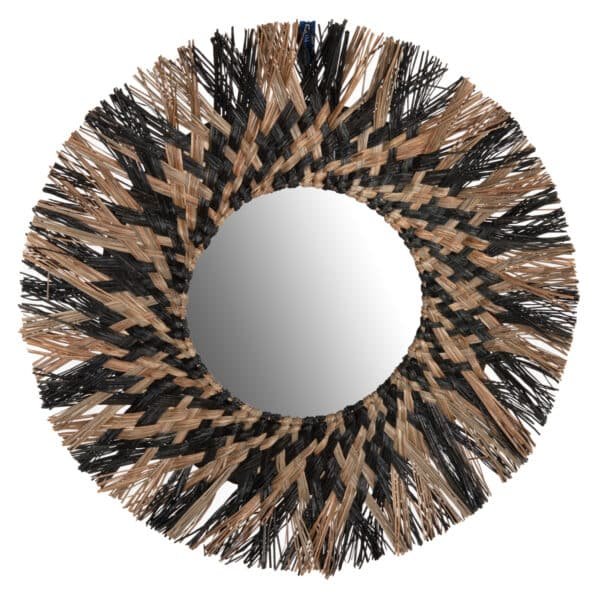 ΚΑΘΡΕΠΤΗΣ ΤΟΙΧΟΥ HM7833 ΜΕ ΠΛΕΚΤΟ ΠΛΑΙΣΙΟ MENDONG GRASS Φ70εκ ΣΕ ΜΑΥΡΟ & ΦΥΣΙΚΟ