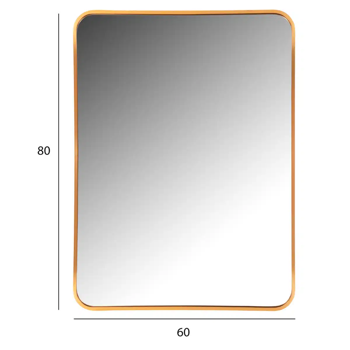 ΚΑΘΡΕΠΤΗΣ ΤΟΙΧΟΥ HM9584.30 ΣΚΕΛΕΤΟΣ ΑΛΟΥΜΙΝΙΟΥ ΧΡΥΣΟΣ 60x3x80Υεκ. - Image 2