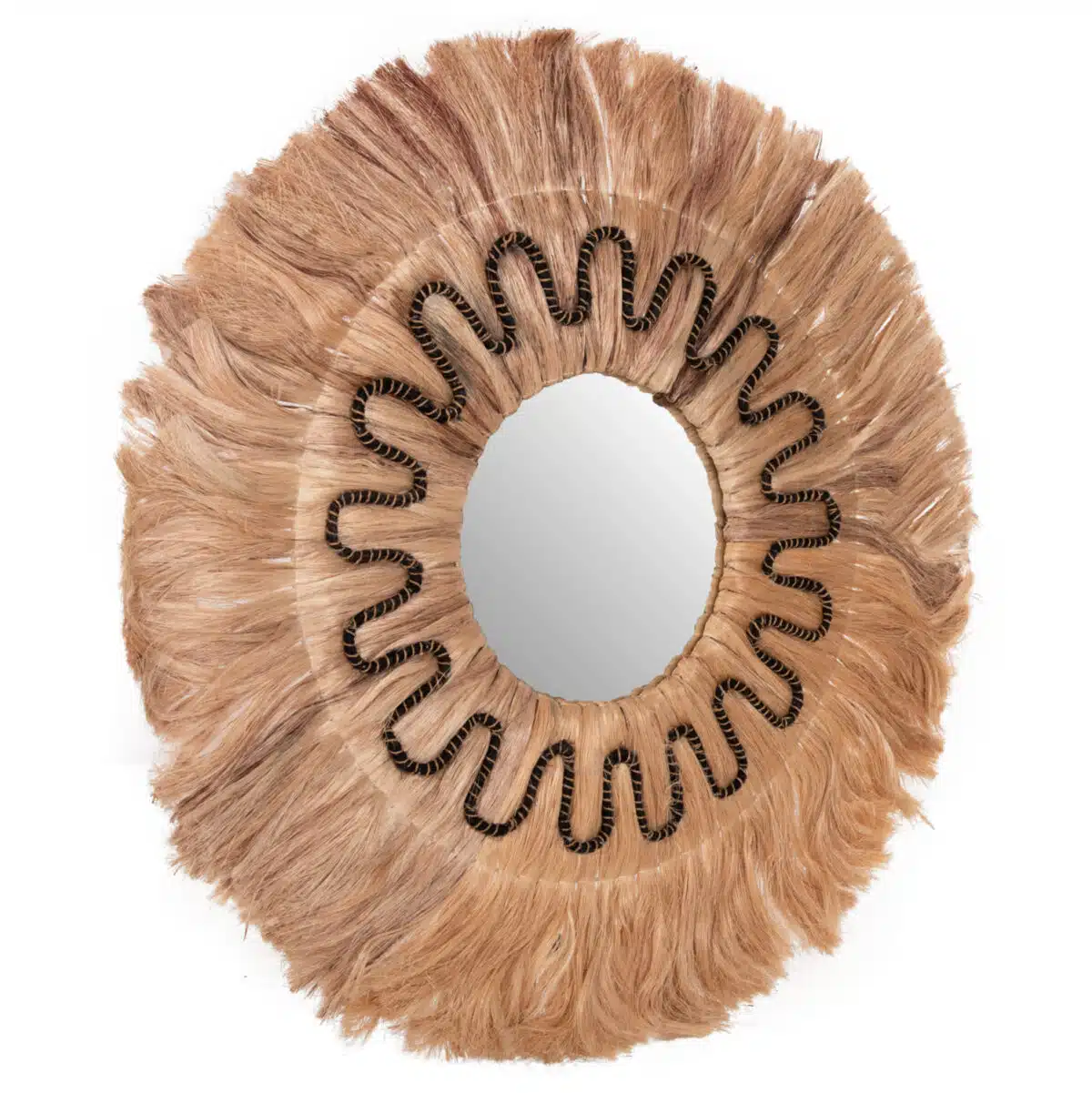 ΚΑΘΡΕΠΤΗΣ ΤΟΙΧΟΥ ΣΤΡΟΓΓΥΛΟΣ ΑΠΟ ΙΝΕΣ ΑΜΠΑΚΑ ΣΕ ΧΡΩΜΑ ΦΥΣΙΚΟ ΜΑΥΡΟ 90x4x90Yεκ.HM7750 - Image 3