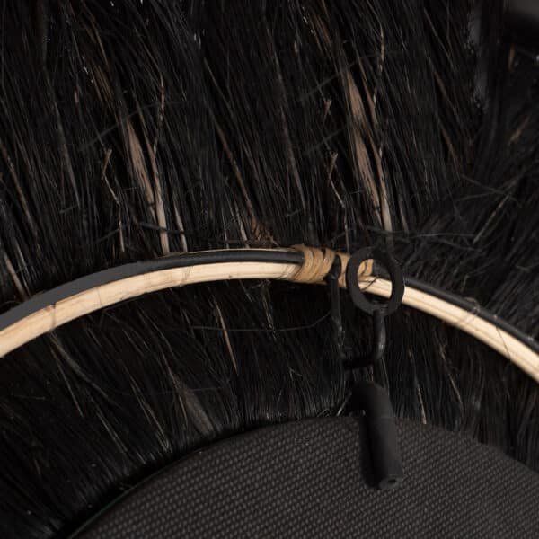 ΚΑΘΡΕΠΤΗΣ ΤΟΙΧΟΥ ΣΤΡΟΓΓΥΛΟΣ ΑΠΟ ΙΝΕΣ ΚΑΝΝΑΒΗΣ ΜΑΝΙΛΑΣ ΣΕ ΧΡΩΜΑ ΦΥΣΙΚΟ ΜΑΥΡΟ 70x4x70Υεκ.HM7737 - Image 7