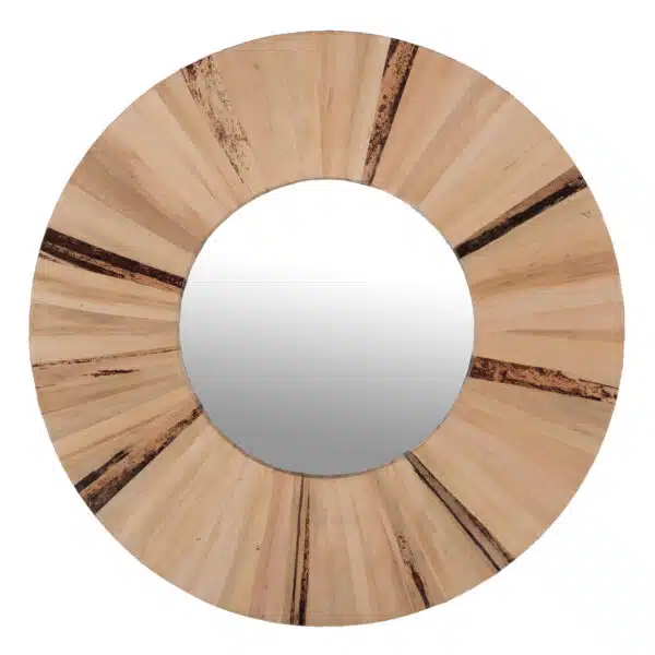 ΚΑΘΡΕΠΤΗΣ ΤΟΙΧΟΥ ΣΤΡΟΓΓΥΛΟΣ HM7838 ΠΛΑΙΣΙΟ ΙΝΕΣ ΦΟΙΝΙΚΑ ΦΥΣΙΚΟ ΧΡΩΜΑ Φ80x4εκ. - Image 3