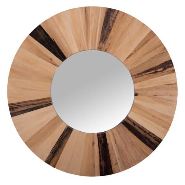 ΚΑΘΡΕΠΤΗΣ ΤΟΙΧΟΥ ΣΤΡΟΓΓΥΛΟΣ HM7839 ΠΛΑΙΣΙΟ ΙΝΕΣ ΦΟΙΝΙΚΑ ΦΥΣΙΚΟ ΧΡΩΜΑ Φ120x4εκ. - Image 3