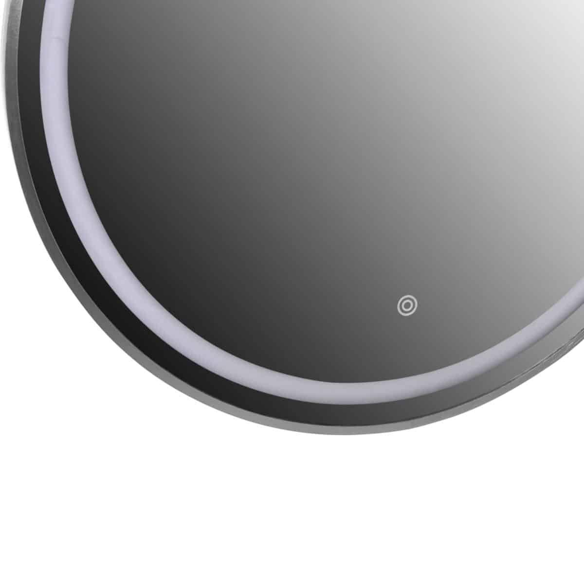 ΚΑΘΡΕΠΤΗΣ ΤΟΙΧΟΥ ΣΤΡΟΓΓΥΛΟΣ HM9580.40 ΑΛΟΥΜΙΝΙΟ ΣΕ ΓΚΡΙ-ΦΩΤΙΣΜΟΣ LED Φ60x3εκ. - Image 5